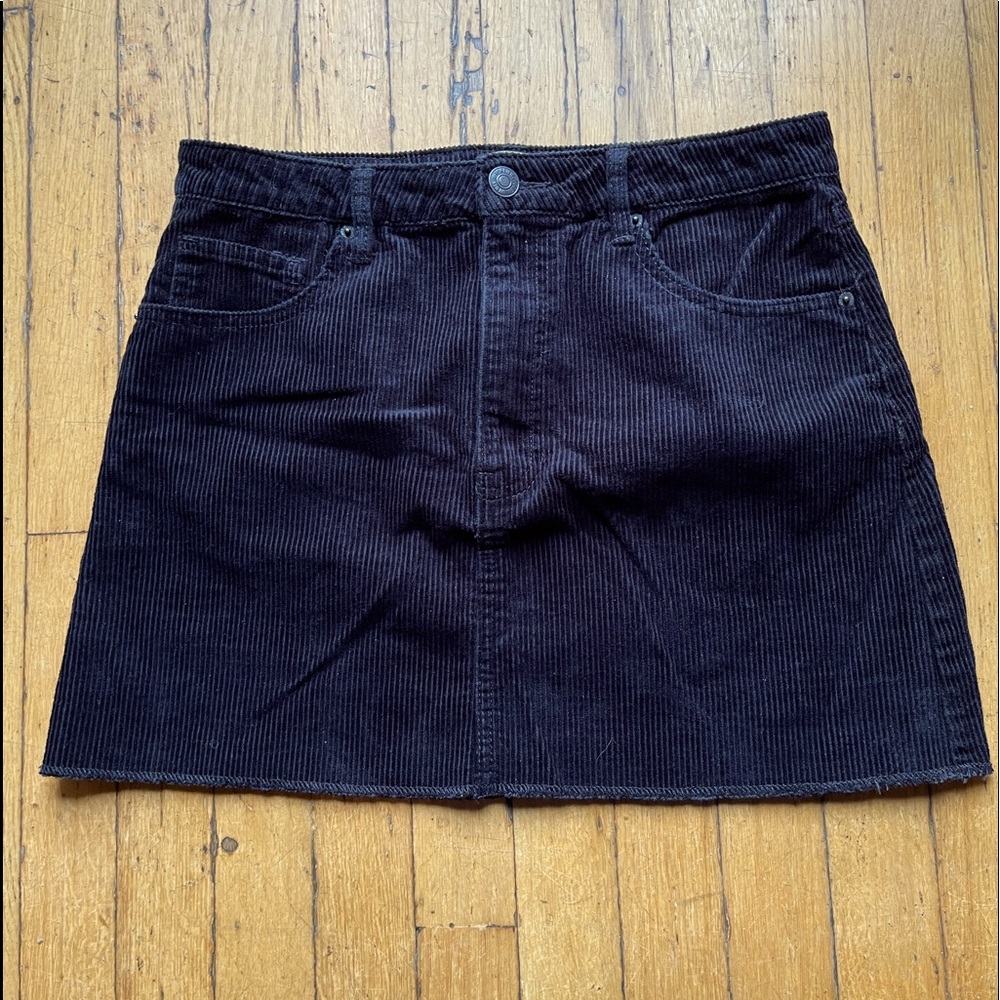 Forever 21 Black Corduroy Mini Skirt